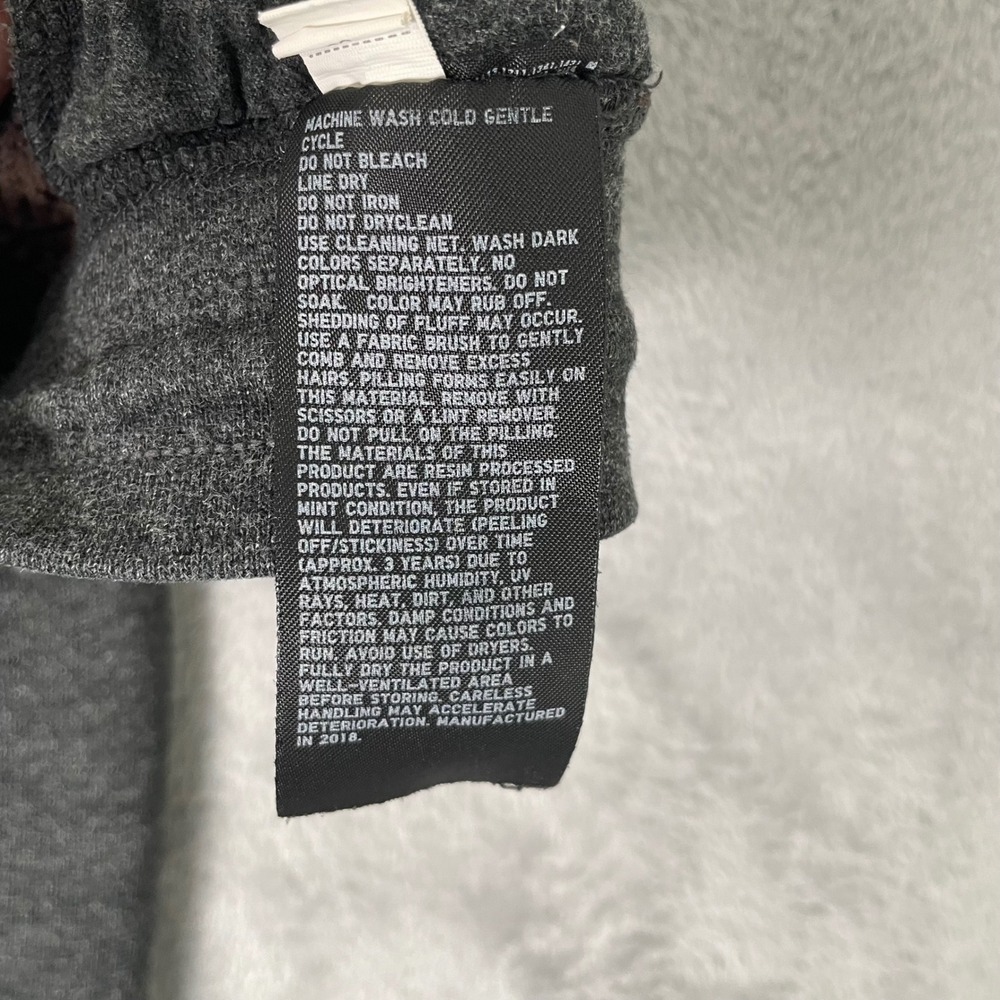 Uniqlo Joggers Men Medium Grey Fleece Lined Sweatpants Lounge Outdoor Winter - Picture 6 of 12